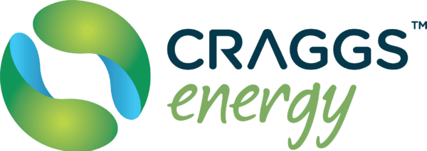 Logo of Craggs Energy featuring a stylized design with blue and green colors.