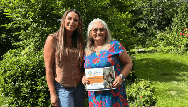 500L of free heating oil cosy heating club winner, Gwen.