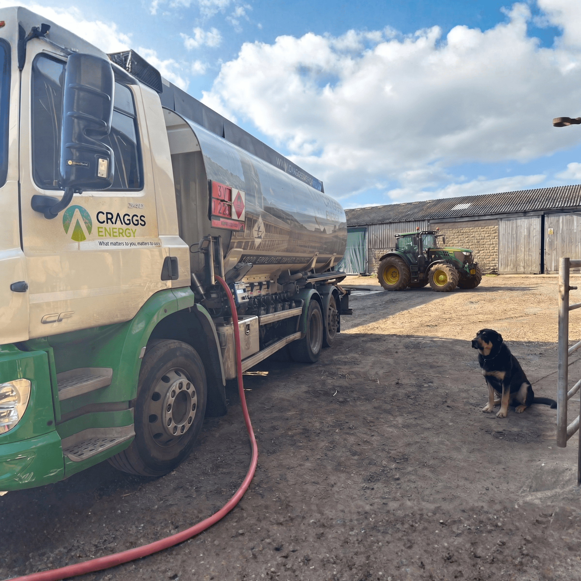 Craggs Tanker completing a Red Diesel delivery.