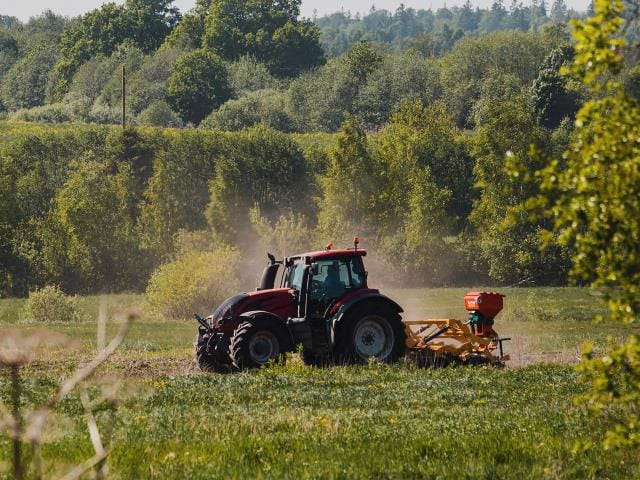 Tractor in field Tractor in field